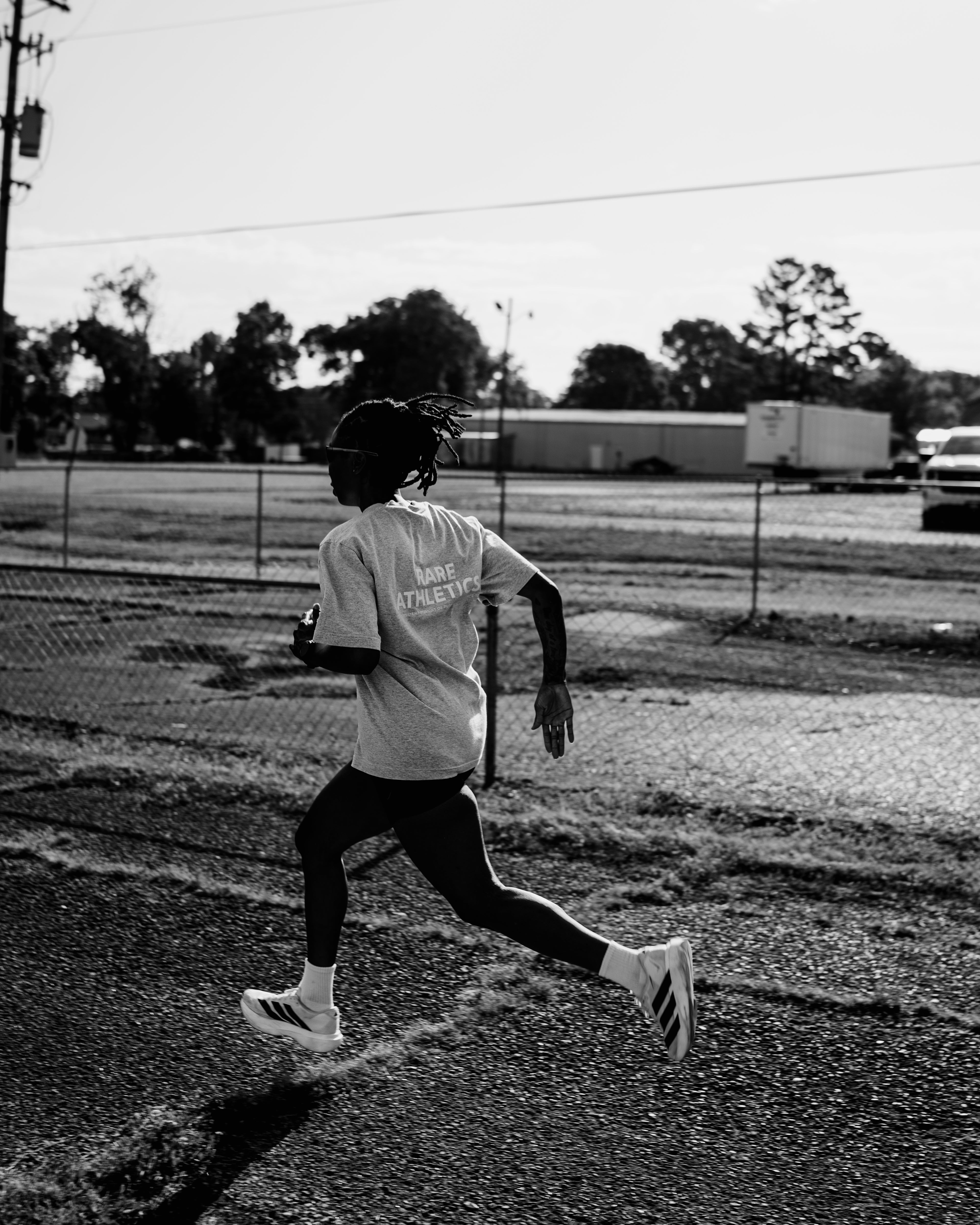 Rare Athletics athlete training in performance apparel